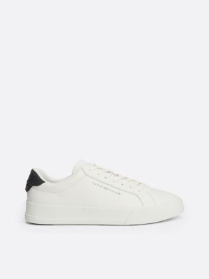 sneakers sportive in pelle white da uomini tommy hilfiger