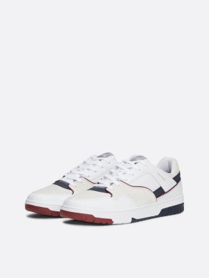 zapatillas deportivas con diseño color block blanco de hombres tommy hilfiger