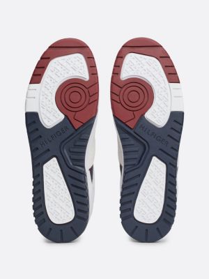 zapatillas deportivas con diseño color block blanco de hombres tommy hilfiger