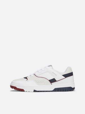 zapatillas deportivas con diseño color block blanco de hombres tommy hilfiger