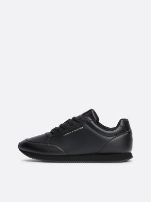 sneakers running essential con bandierina nero da uomini tommy hilfiger