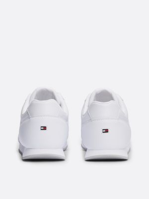 zapatillas de running con logo essential blanco de hombres tommy hilfiger