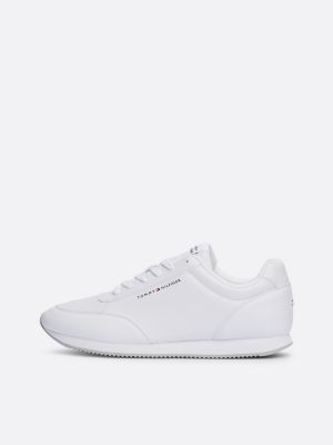 zapatillas de running con logo essential blanco de hombres tommy hilfiger