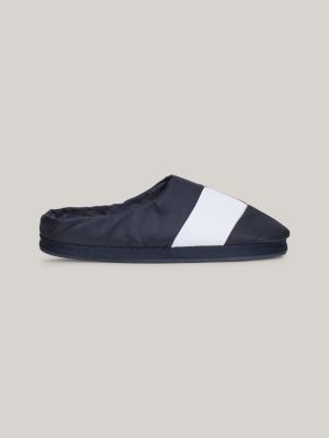 slippers color block con finitura liscia blue da uomini tommy hilfiger