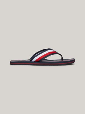 Signature Tape Strap Flip Flops Black Tommy Hilfiger