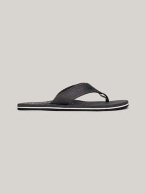 Logo Webbing Strap Flip Flops Black Tommy Hilfiger