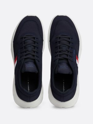 zapatillas de running con cinta distintiva azul de hombres tommy hilfiger