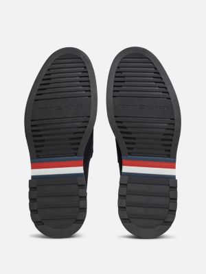 mocassins légers en daim bleu pour hommes tommy hilfiger