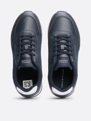 sneakers running con bandierina blu da uomini tommy hilfiger