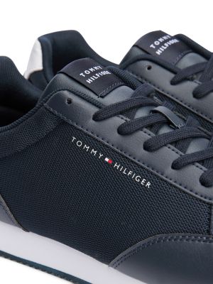 sneakers running con bandierina blu da uomini tommy hilfiger