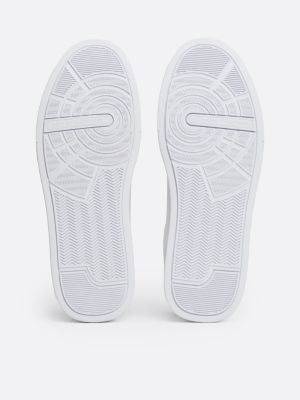white essential pebble grain court trainers for men tommy hilfiger