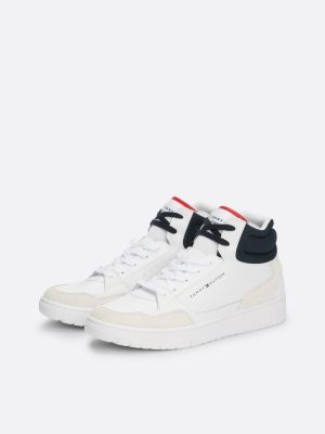 sneakers stile basket medie color pop bianco da uomini tommy hilfiger