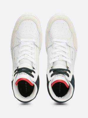 sneakers stile basket medie color pop bianco da uomini tommy hilfiger