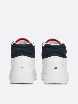 sneakers stile basket medie color pop bianco da uomini tommy hilfiger