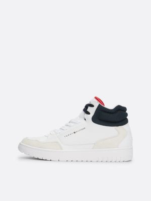 sneakers stile basket medie color pop bianco da uomini tommy hilfiger