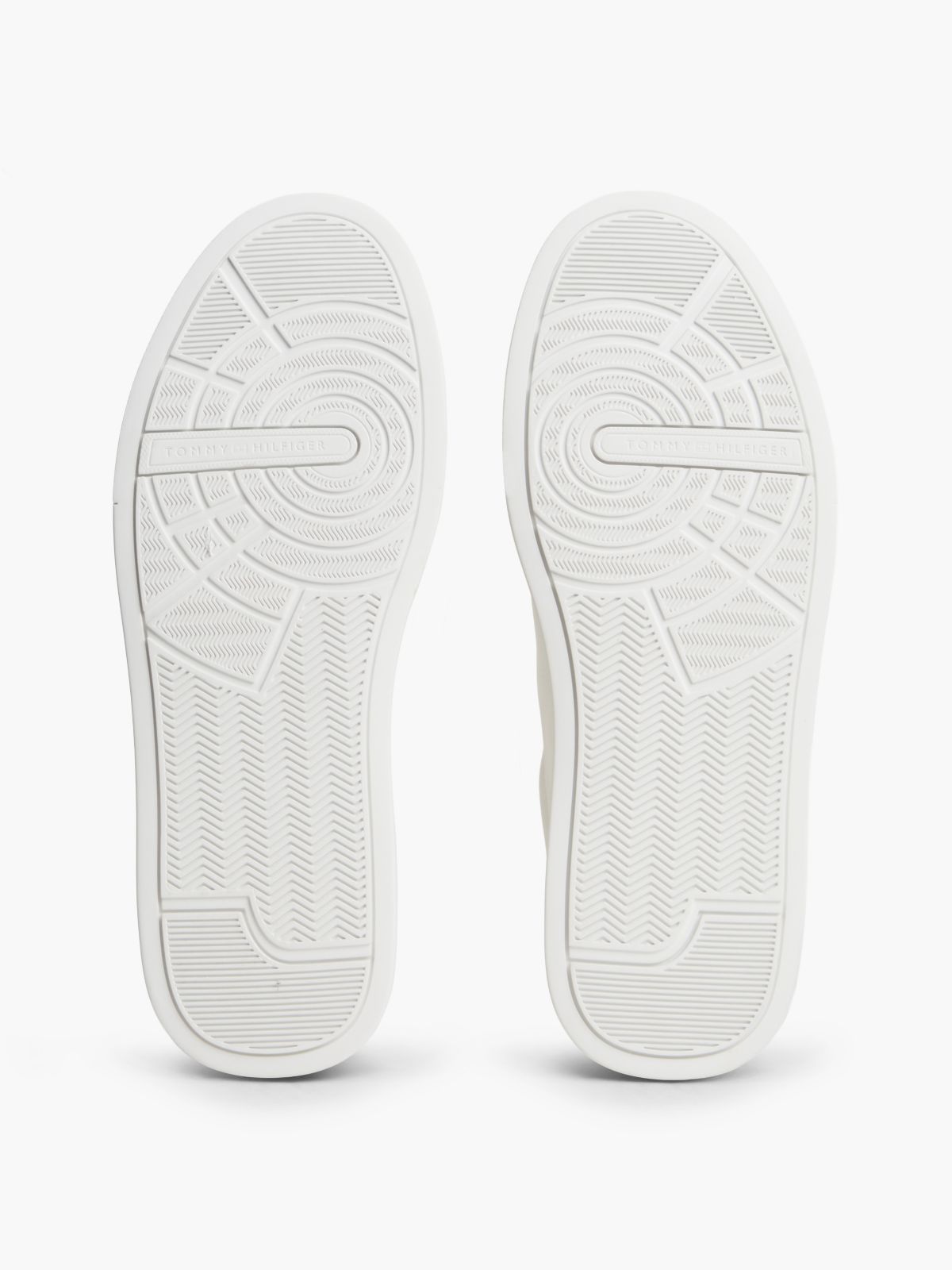 Leather Pebble Grain Court Trainers — White