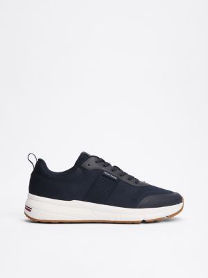 blue knit cleat runner trainers for men tommy hilfiger