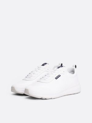 white knit cleat runner trainers for men tommy hilfiger