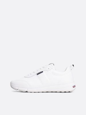 white knit cleat runner trainers for men tommy hilfiger