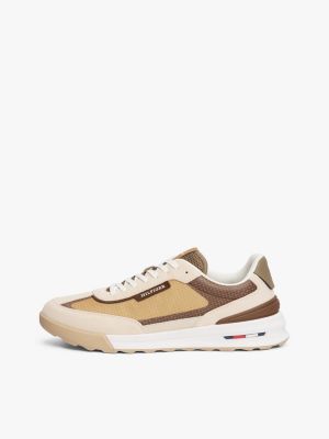 multi leather cleat classic trainers for men tommy hilfiger