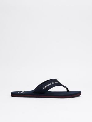 blue teenslipper met logo voor heren - tommy hilfiger