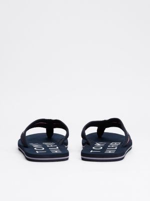 blue logo strap signature flip-flops for men tommy hilfiger