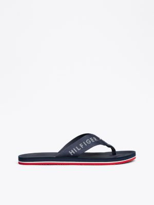 blue teenslipper met voorgevormd voetbed voor heren - tommy hilfiger