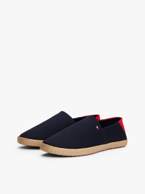 espadrilles crantées à drapeau brodé plusieurs couleurs pour hommes tommy hilfiger