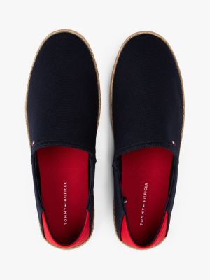 espadrilles crantées à drapeau brodé plusieurs couleurs pour hommes tommy hilfiger