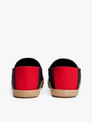 multi flag embroidery fine-cleat espadrilles for men tommy hilfiger