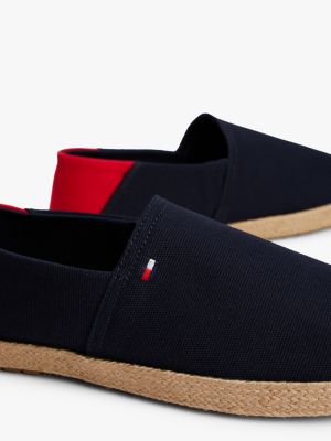 multi flag embroidery fine-cleat espadrilles for men tommy hilfiger