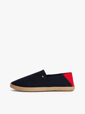 multi flag embroidery fine-cleat espadrilles for men tommy hilfiger