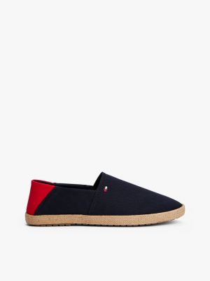 multi flag embroidery fine-cleat espadrilles for men tommy hilfiger