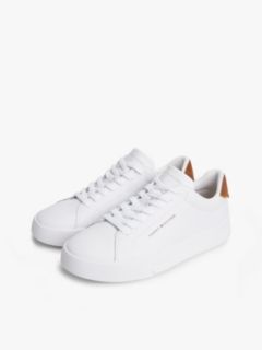 Contrast Heel Court Trainers With Leather — Multi 2