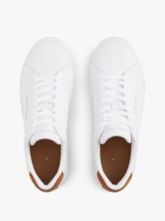 Contrast Heel Court Trainers With Leather — Multi 3