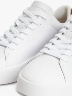 Contrast Heel Court Trainers With Leather — Multi 6
