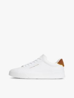 Contrast Heel Court Trainers With Leather — Multi 7