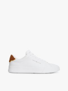 Contrast Heel Court Trainers With Leather — Multi 1