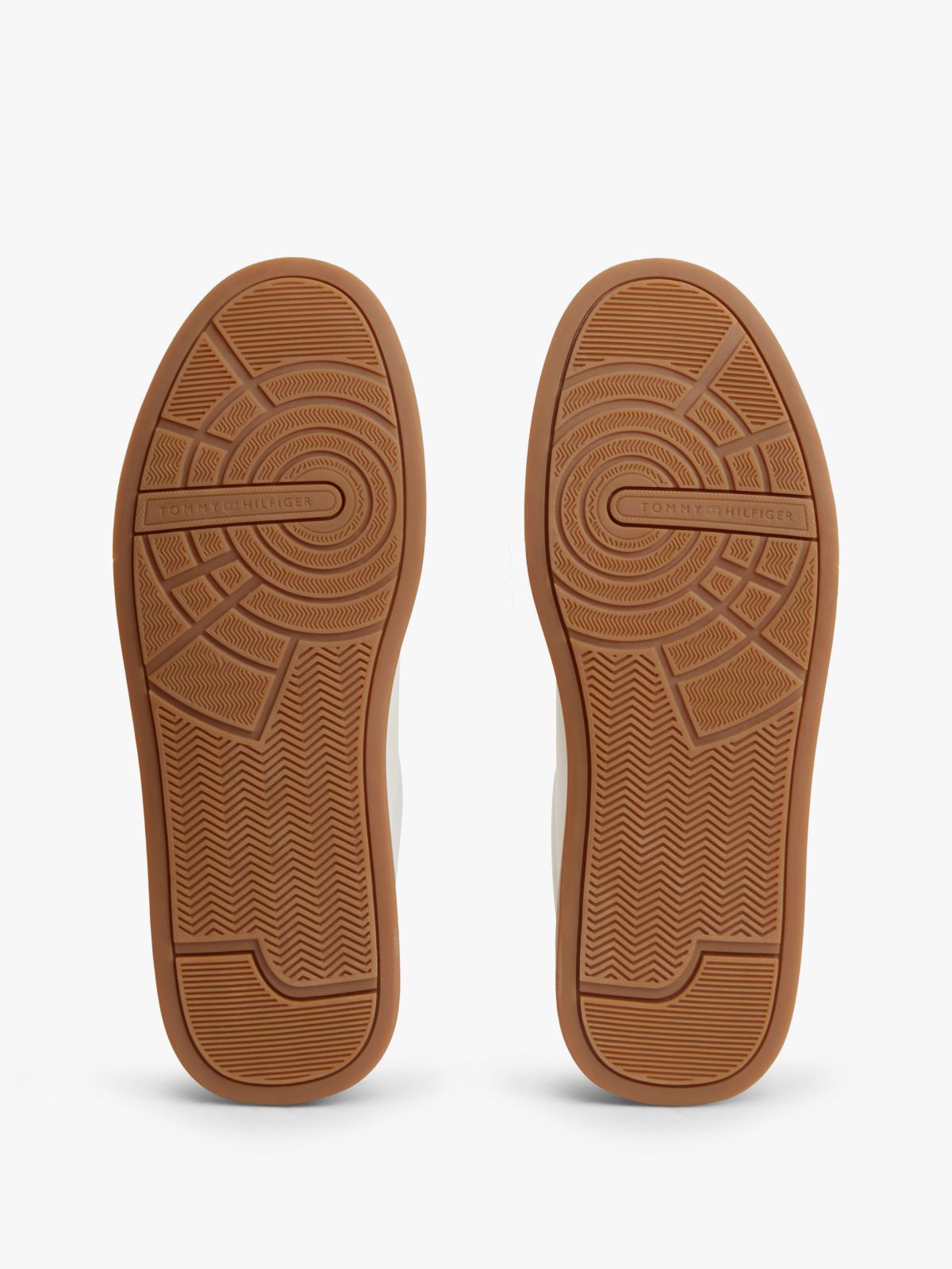 Contrast Heel Court Trainers With Leather — Multi