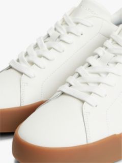 Contrast Heel Court Trainers With Leather — Multi 6