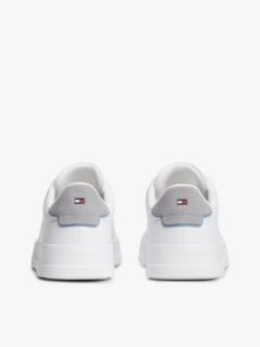 Contrast Heel Court Trainers With Leather — Multi 4