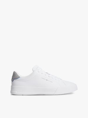baskets à logo avec cuir multi pour hommes tommy hilfiger