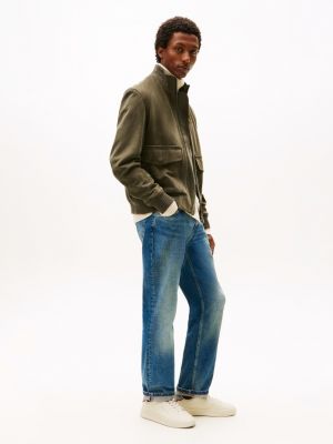 beige court trainers with leather for men tommy hilfiger