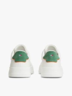 Contrast Heel Court Trainers With Leather — Multi 4