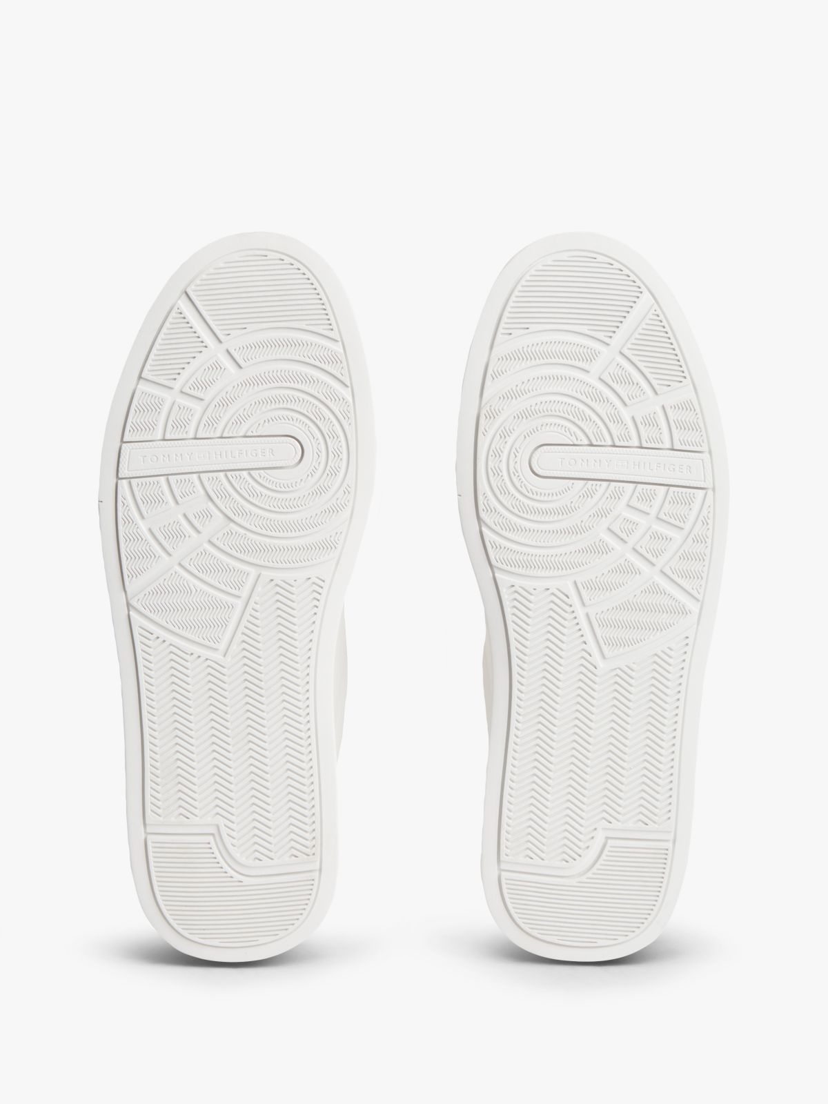 Contrast Heel Court Trainers With Leather — Multi