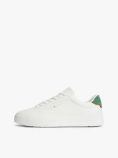 Contrast Heel Court Trainers With Leather — Multi 7