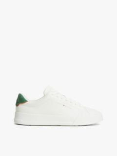 Contrast Heel Court Trainers With Leather — Multi 1