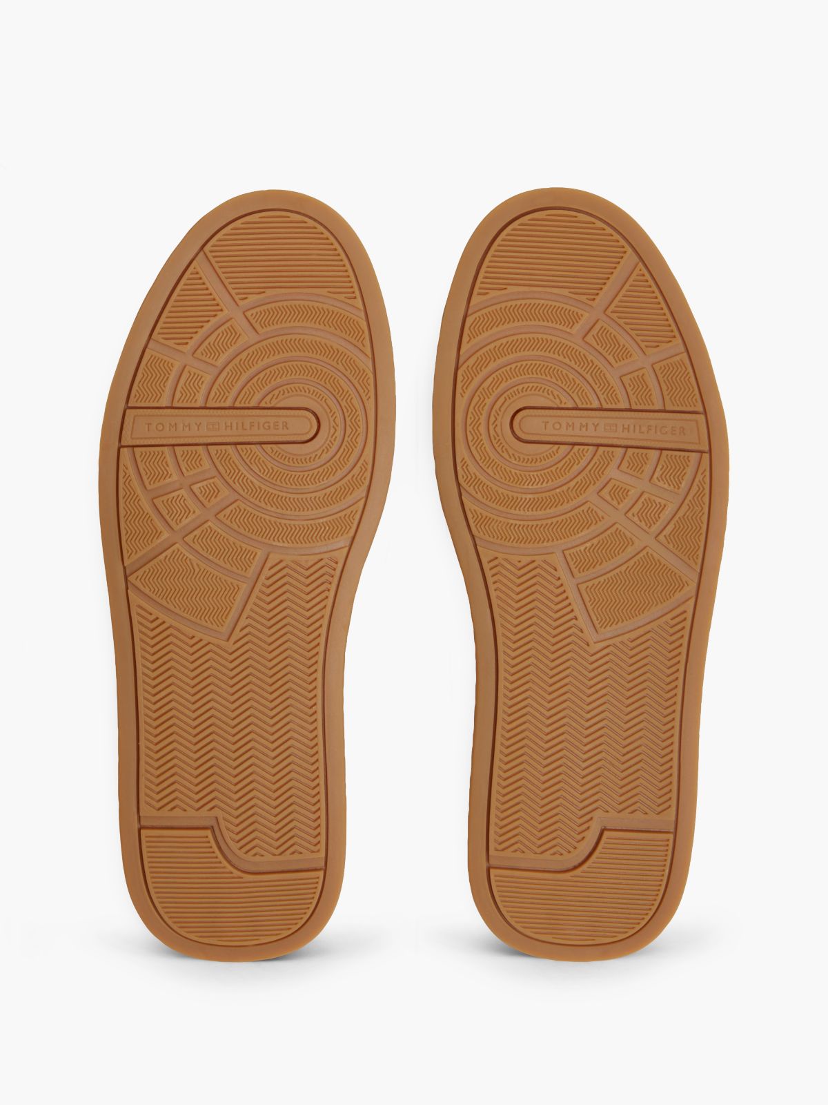 Contrast Heel Court Trainers With Leather — White