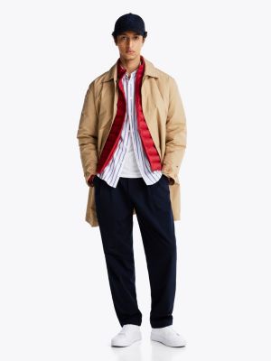 white contrast heel court trainers for men tommy hilfiger