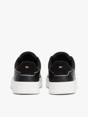 black logo court trainers for men tommy hilfiger